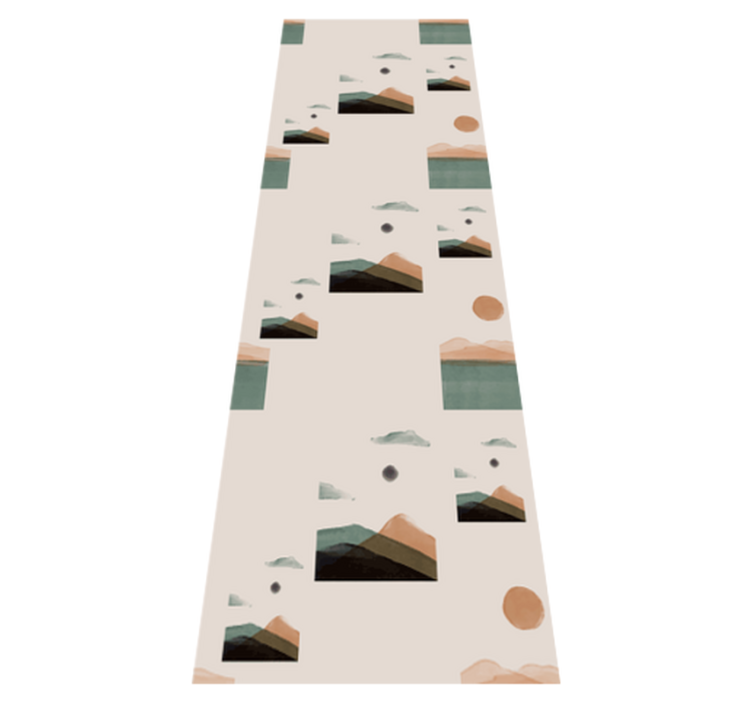 Abstract mountains office vinyl rug - TenStickers