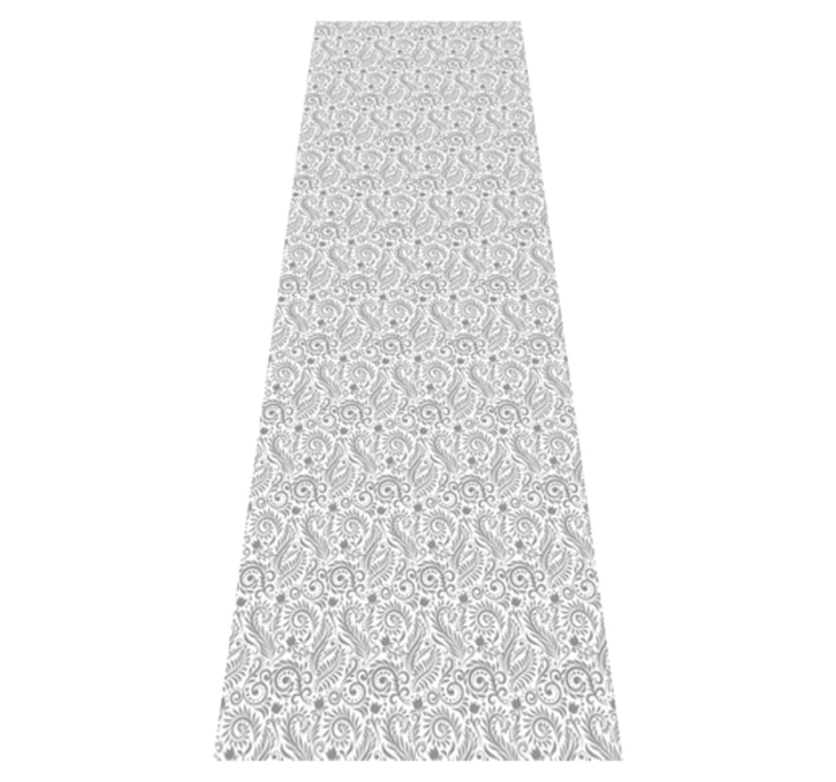 Office vinyl rug ornamental vintage flowers - TenStickers