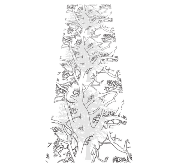 Office vinyl rug with dark tree branches - TenStickers