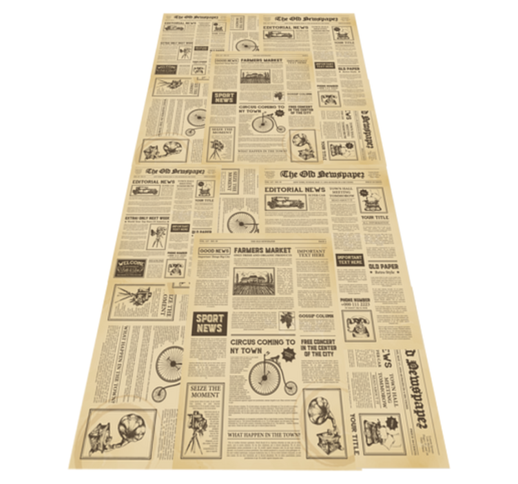 Vintage american newspaper office vinyl rug - TenStickers