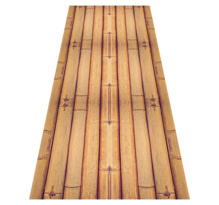 Office vinyl rug with bamboo wood texture effect - TenStickers