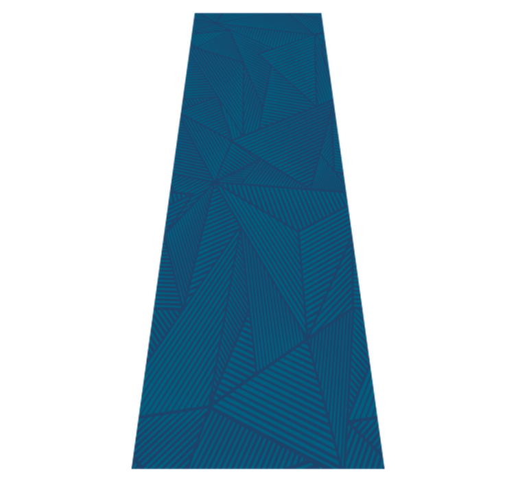 Office vinyl rug with blue geometric pattern - TenStickers