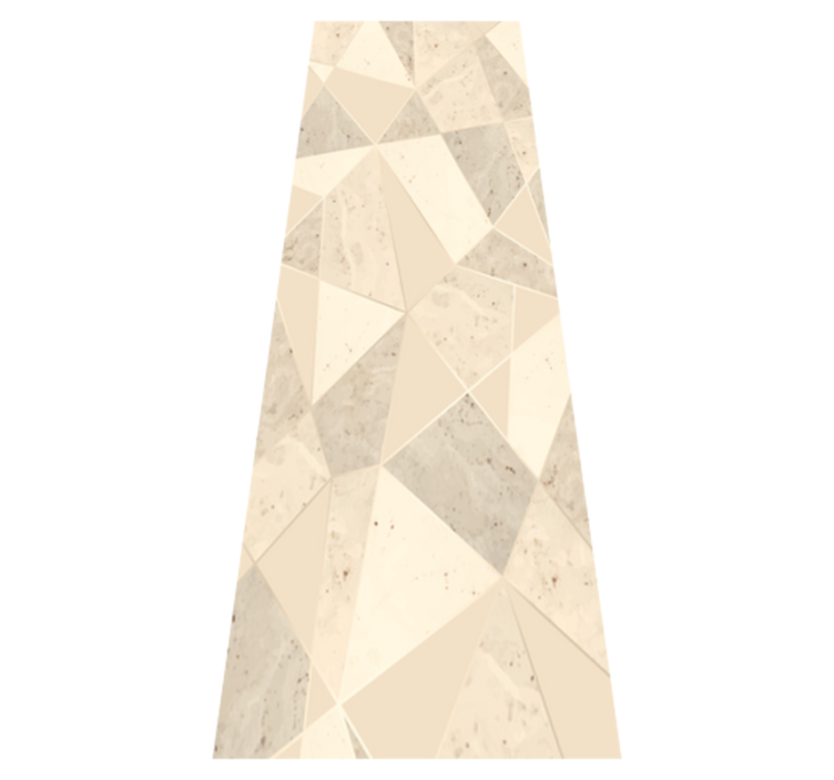 Office vinyl rug with 3d golden triangles design - TenStickers