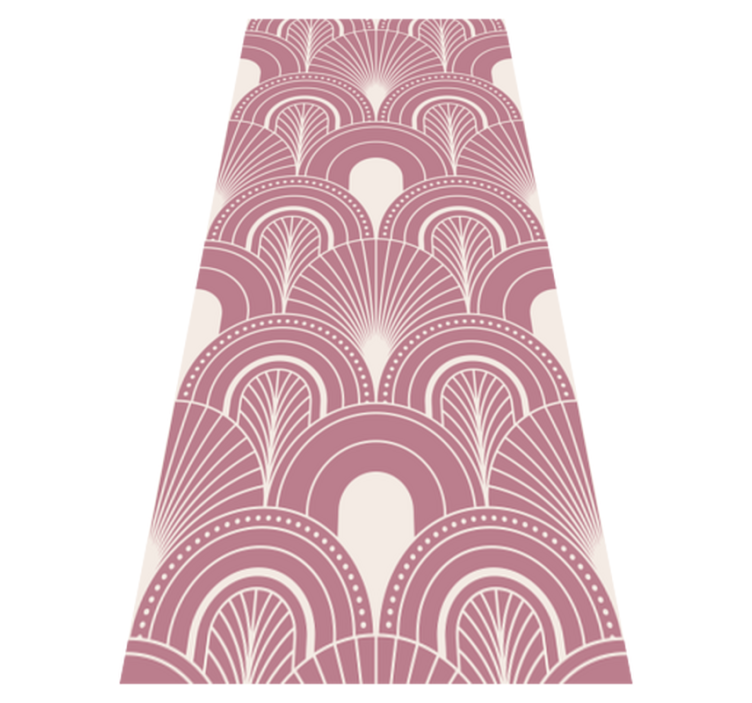 Office vinyl rug in rose gold arc decor style - TenStickers