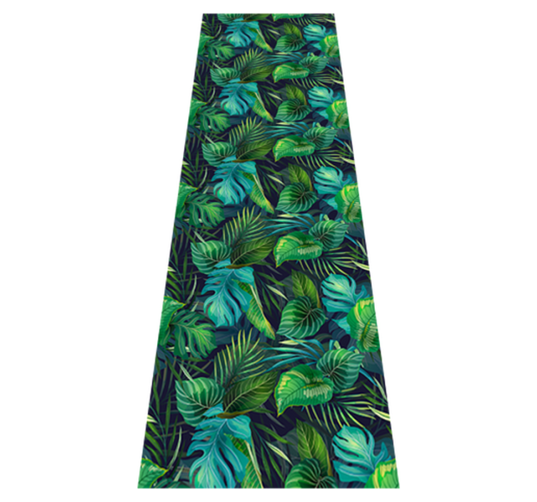 Office vinyl rug with realistic green leaves pattern - TenStickers