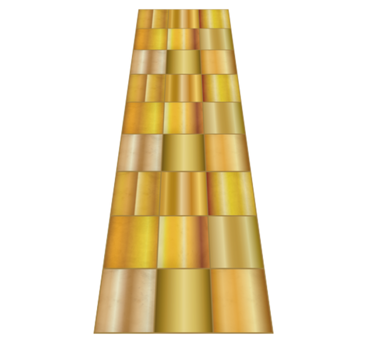 Office vinyl rug in golden yellow blocks - TenStickers