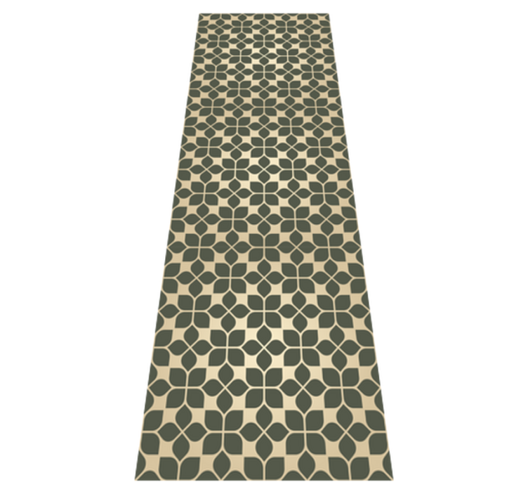 Office vinyl rug with elegant gold designs - TenStickers