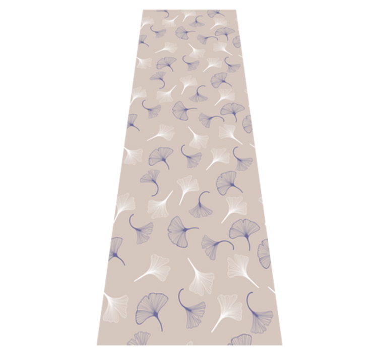 Office vinyl rug ginkgo leaves cream - TenStickers
