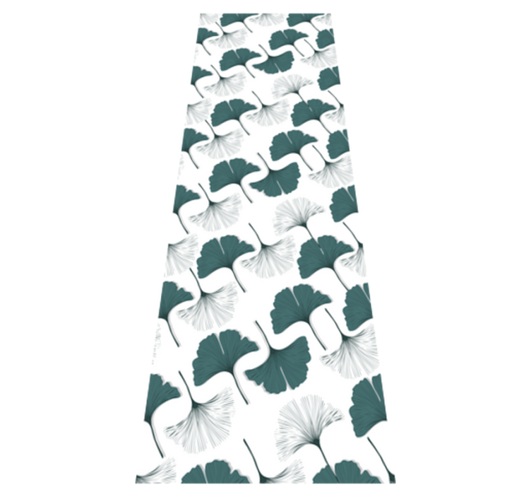 Office vinyl rug ginkgo leaves seamless design - TenStickers