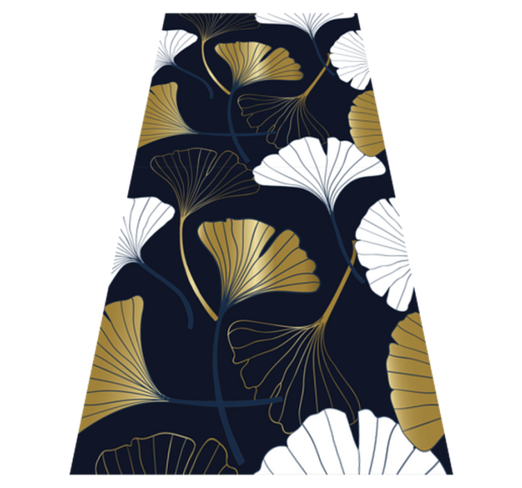 Office vinyl rug with embossed ginkgo leaves - TenStickers