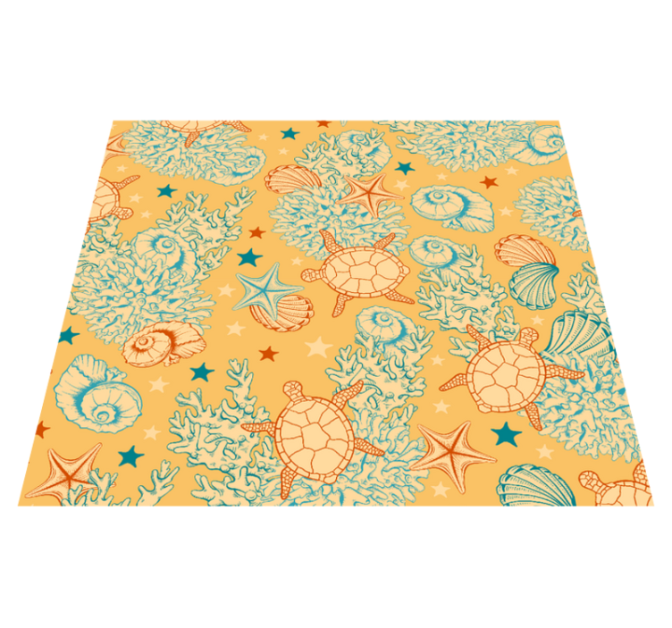Bedroom vinyl rug underwater soft hues - TenStickers