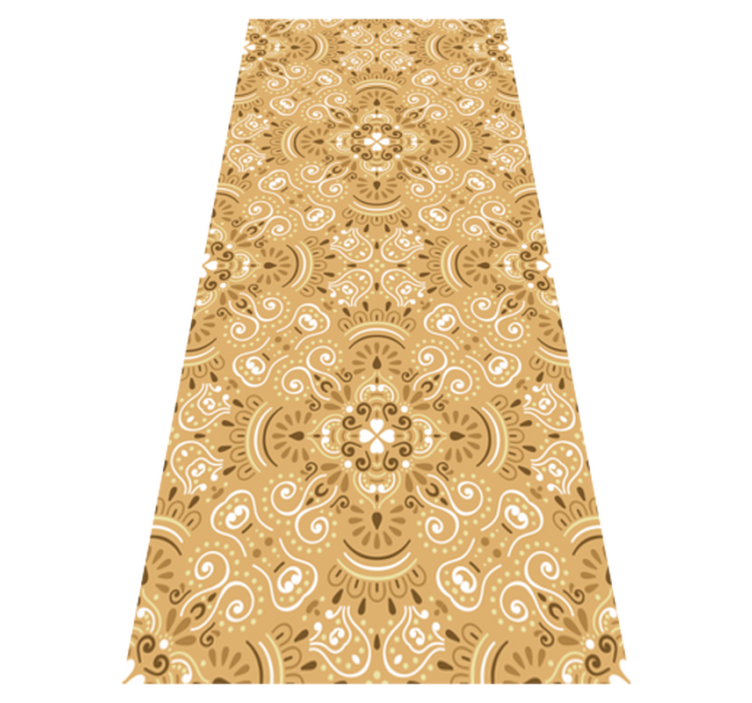 Bedroom vinyl rug with vintage beige design - TenStickers