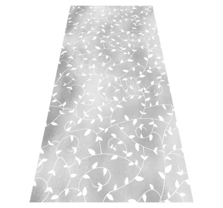 Bedroom vinyl rug with white and silver branches - TenStickers