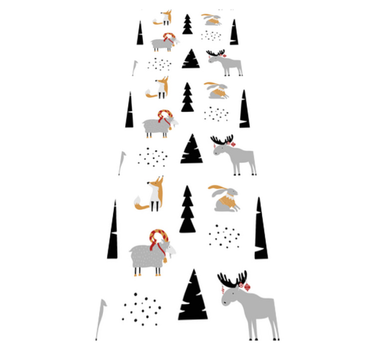 Bedroom vinyl rug with winter animals design - TenStickers