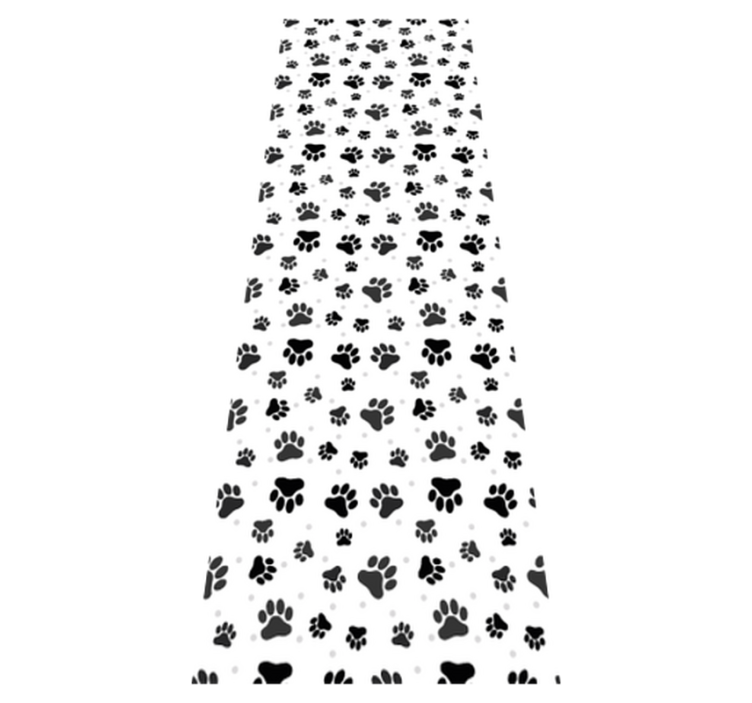 Bedroom vinyl rug with pet paw print design - TenStickers