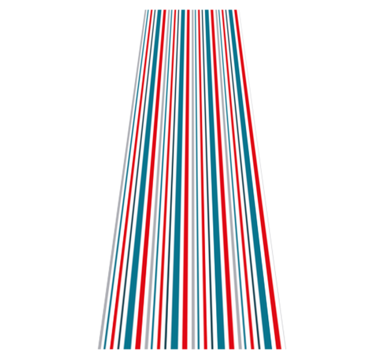 Bedroom vinyl rug in marine retro striped design - TenStickers