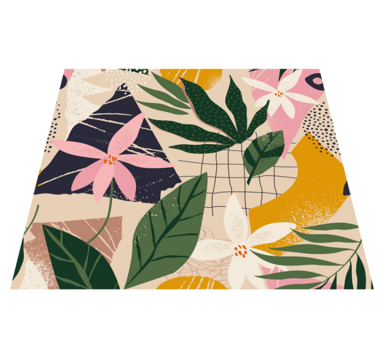 Bedroom vinyl rug a garden at home - TenStickers