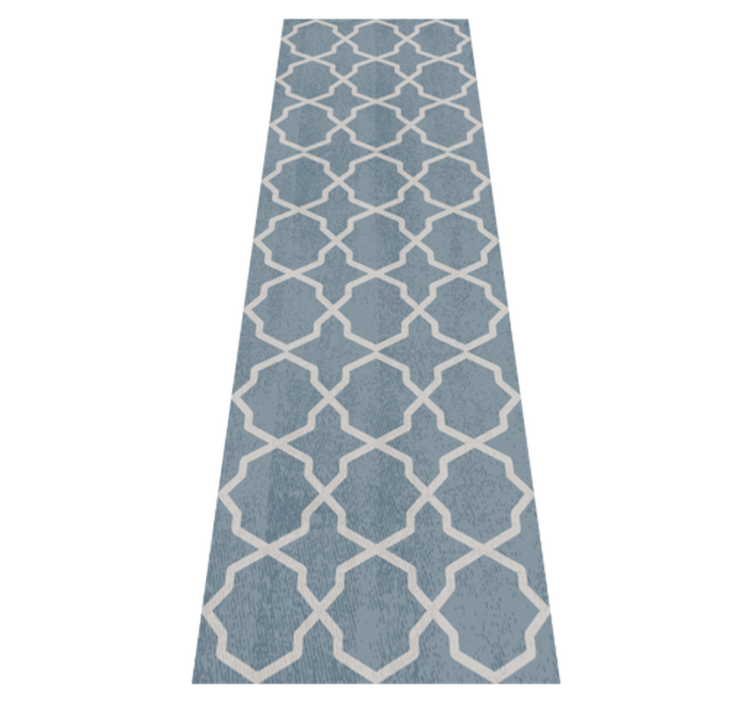 Gray hamptons pattern bedroom vinyl rug - TenStickers