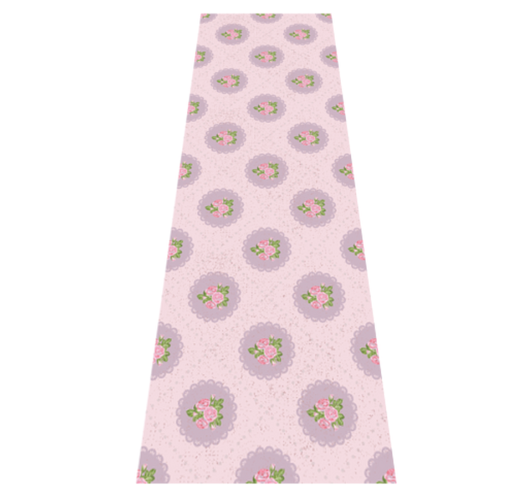 Bedroom vinyl rug in shabby chic pink checked pattern - TenStickers