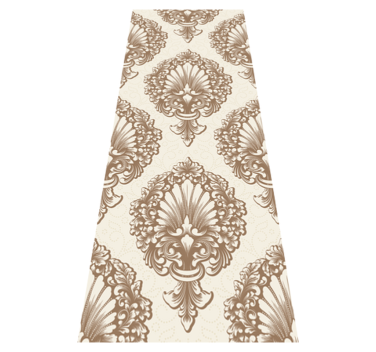 Bedroom vinyl rug in vintage damask design - TenStickers