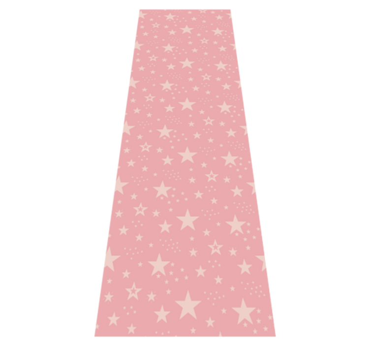 Bedroom vinyl rug light pink stars on dark pink - TenStickers