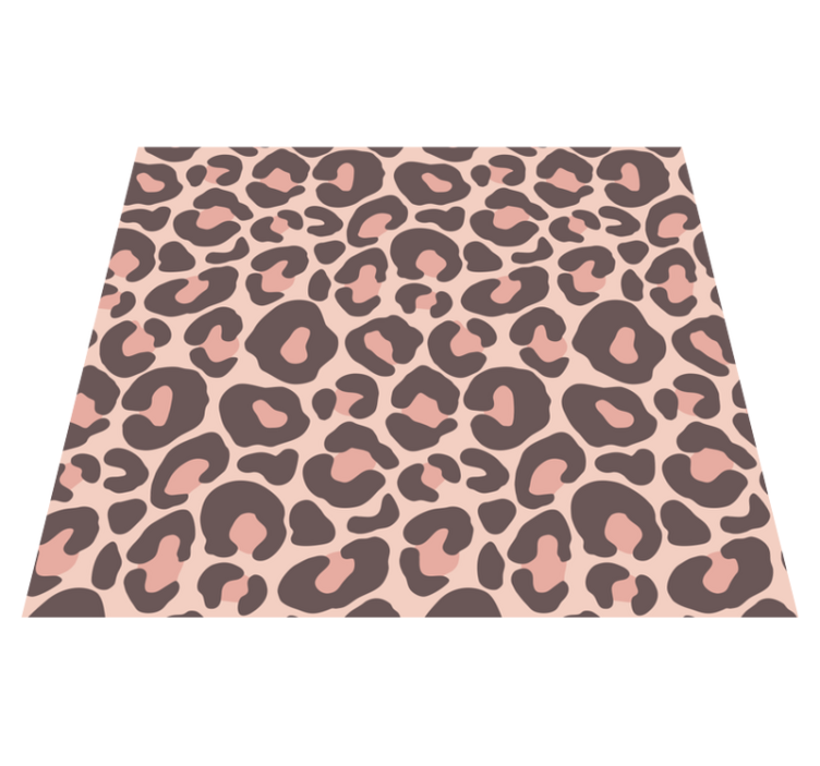 Pink leopard print bedroom vinyl rug - TenStickers