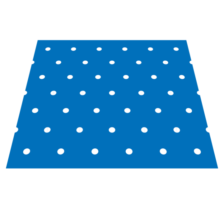 Bedroom vinyl rug with regular blue dots - TenStickers