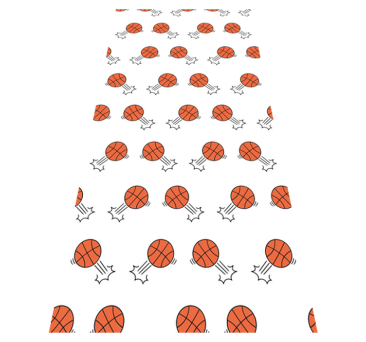Bedroom vinyl rug with hand drawn basketballs design - TenStickers