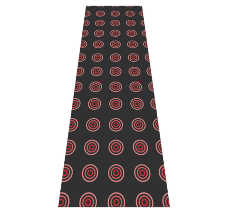 Bedroom vinyl rug in red seamless round design - TenStickers