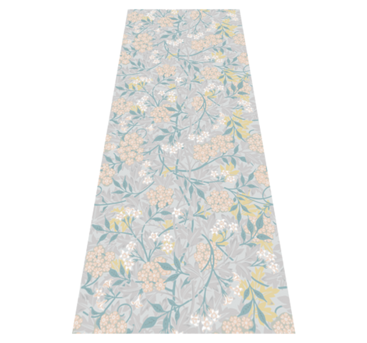 Bedroom vinyl rug with elegant 80's floral design - TenStickers