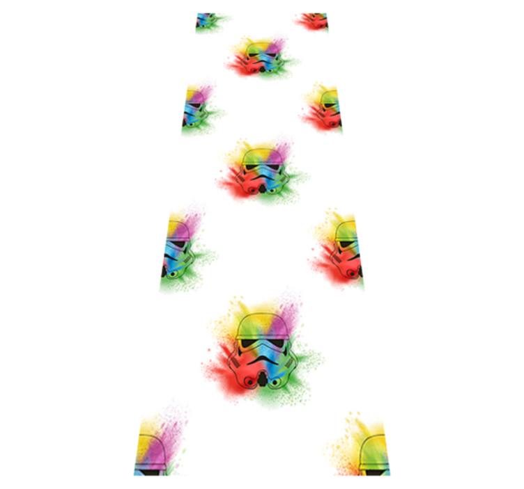 Bedroom vinyl rug with white trooper heads pattern - TenStickers