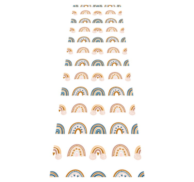 Bedroom vinyl rug with hand drawn autumn rainbow - TenStickers