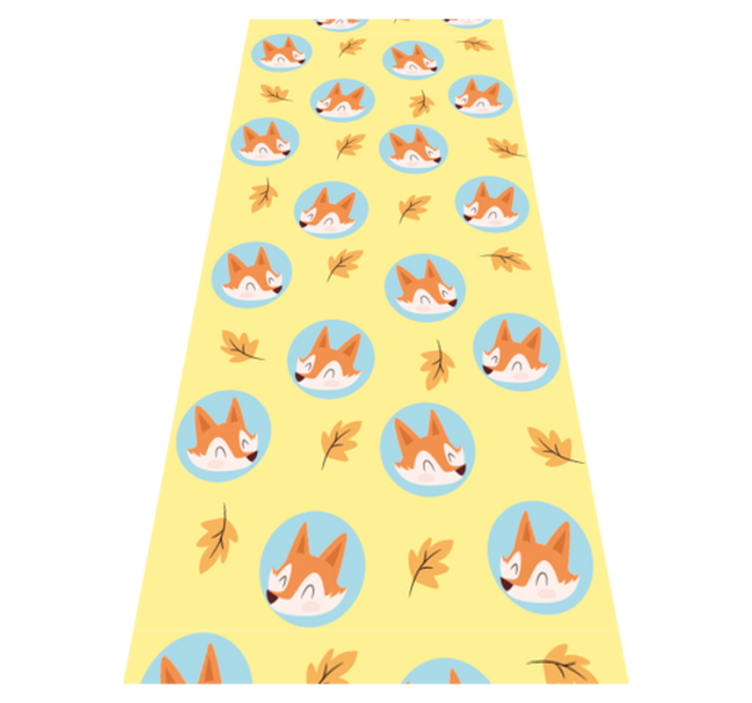 Bedroom vinyl rug with nordic style foxes - TenStickers