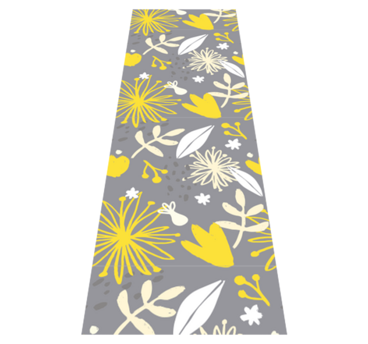 Bedroom vinyl rug in pantone vintage floral - TenStickers