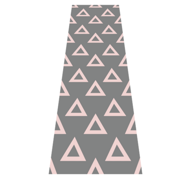 Pink and grey triangles bedroom vinyl rug - TenStickers