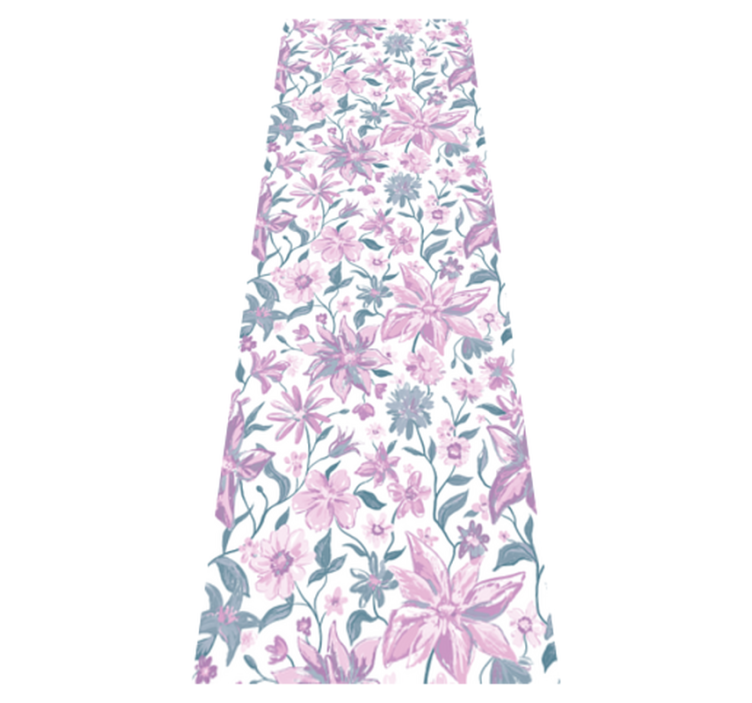 Pink and grey roses bedroom vinyl rug - TenStickers