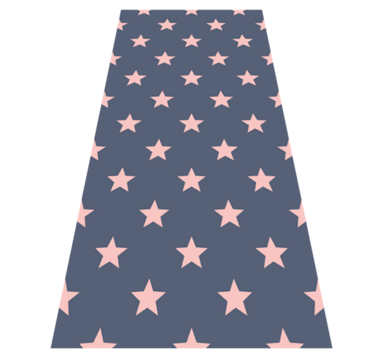 Pink and grey stars bedroom vinyl rug - TenStickers