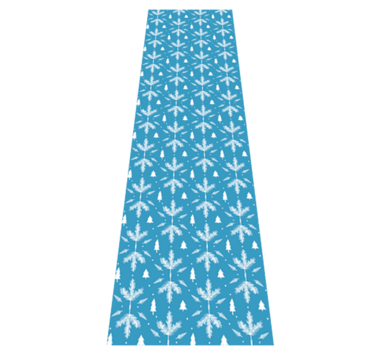 Bedroom vinyl rug in nordic folk blue - TenStickers