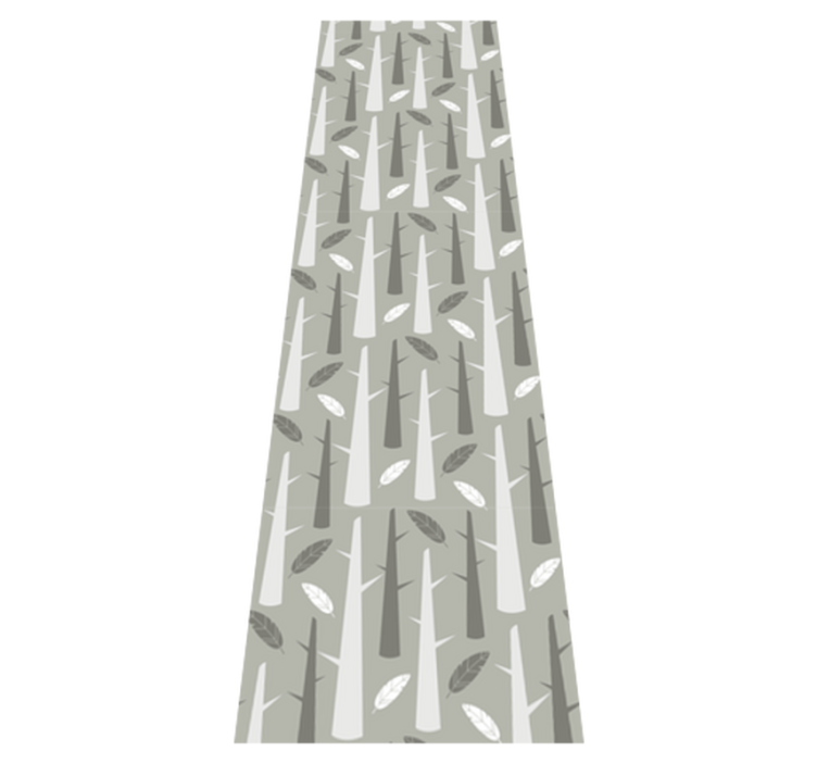 Bedroom vinyl rug with nordic gray branches design - TenStickers