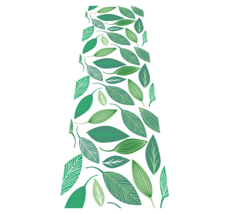 Bedroom vinyl rug with green leaves pattern - TenStickers