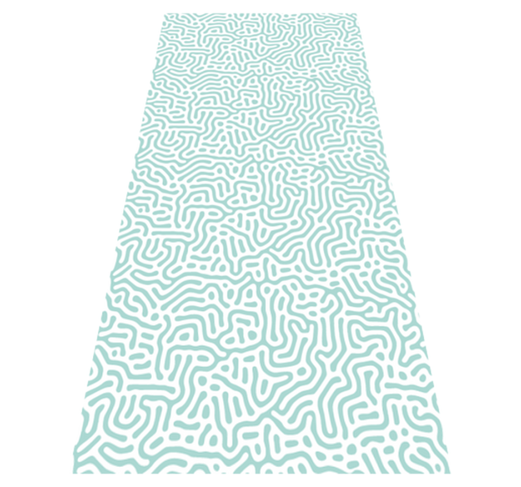 Bedroom vinyl rug with green and white nature design - TenStickers