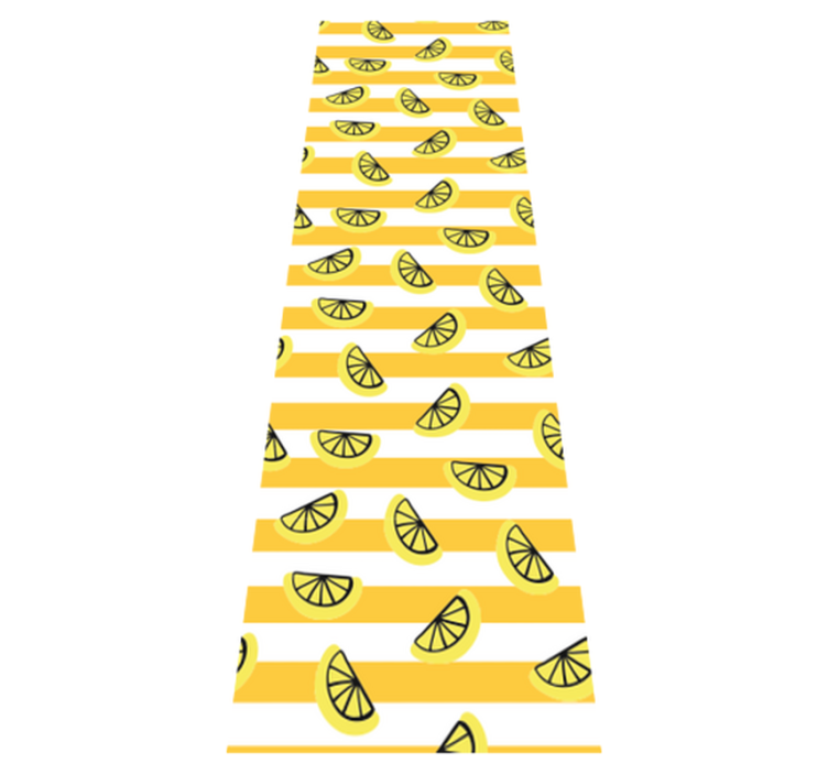 Bedroom vinyl rug with lemon symbols design - TenStickers
