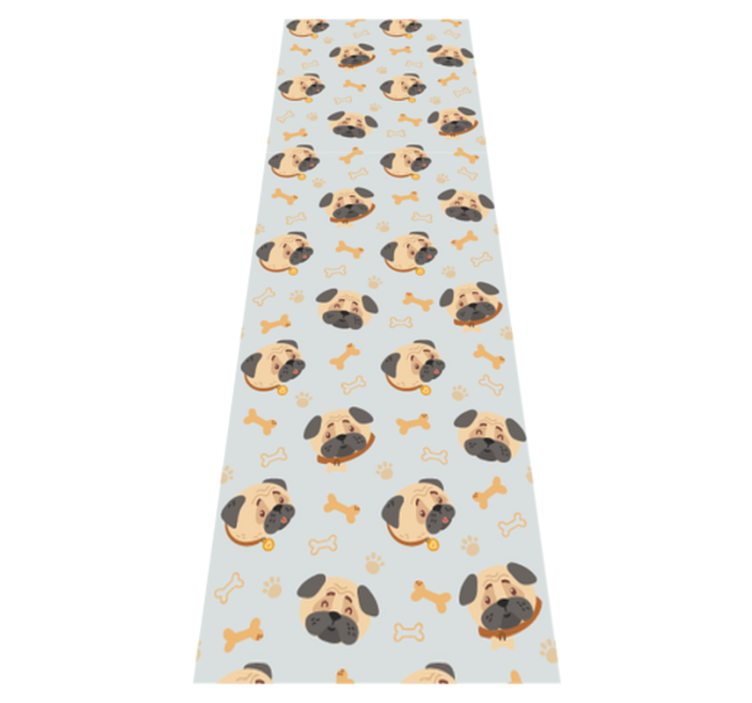 Bedroom vinyl rug with british bulldog puppy design - TenStickers