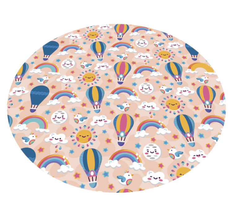 Colorful Balloon Pattern kids rug - TenStickers
