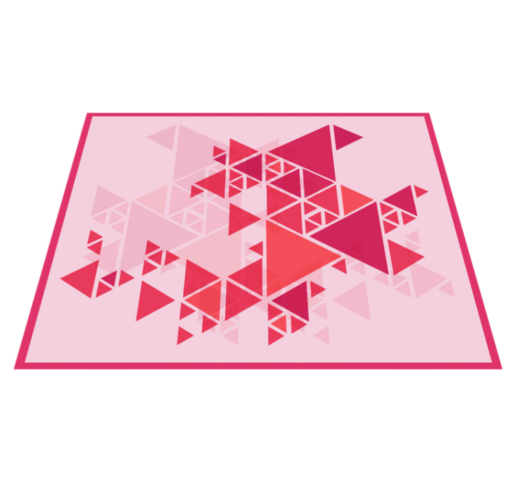 Vinyl carpet Modern Triangles Red - TenStickers
