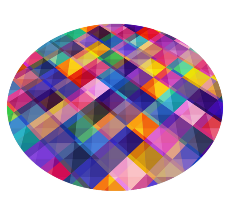 Modern colored mosaic vinyl rug - TenStickers