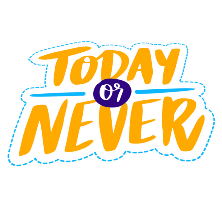 Today or Never gaming vinyl rug - TenStickers