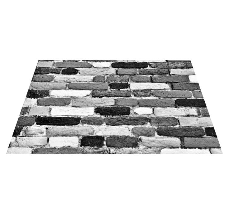 Fantastic black and white stone vinyl rug - TenStickers