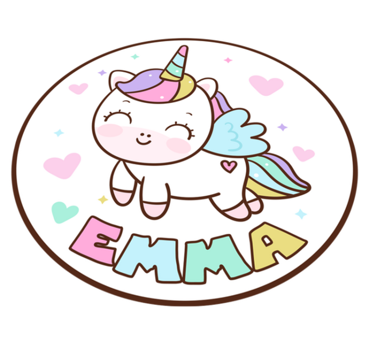 Customizable Unicorn custom vinyl rug - TenStickers