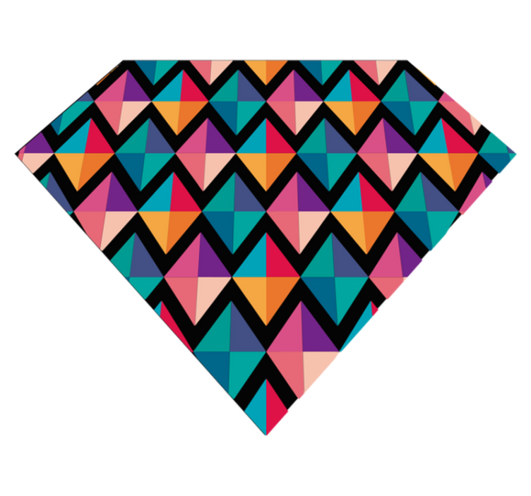 Colourful diamonds geometric vinyl rug - TenStickers